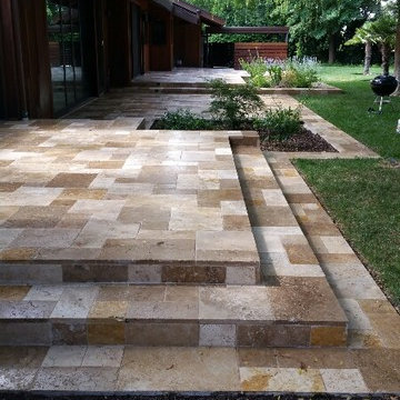 Tiled pool deck and patios