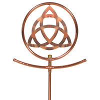 Celtic Knot Copper Decorative Sprinkler - Watering Spinning Lawn Ornament - 35"