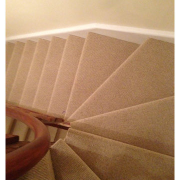 Beige Carpet to Stairs and Landings in South London Residence