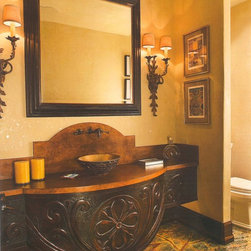 Hand Carved Alder Vanity Front - Bathroom Vanities And Sink Consoles