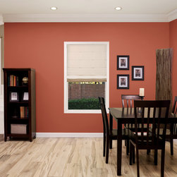 Blinds.com Classic Roman Shades in Herringbone Cream - Roman Shades