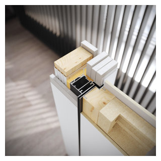 Hidden Doors with Integrated Aluminum Frames - Modern - Staircase ...