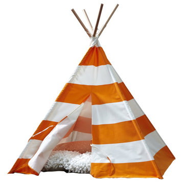 Teepee Orange With White Stripes