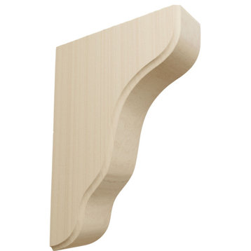 1 3/4"Wx5 1/4"Dx7 1/2"H Plymouth Wood Bracket, Rubberwood, 2-Pack