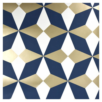 Charon Metallic Geometric Wallpaper 3 Colours Available 