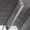Moselle 60"x60" Completely Frameless Tub-Height Sliding Shower Door,Chrome