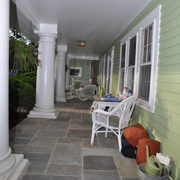 Outdoor,pool fireplace,retaining walls,random flagstone,porch.
