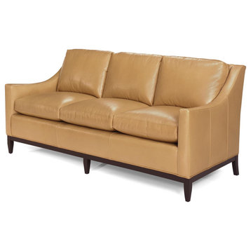 Leather Sofa  Classic Chic  Top Grain Leather  Wood  Hand-Crafted in