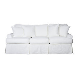 Sunset Trading Horizon Sofa - Slip Cover Set Only - Warm White - Slipcovers And Chair Covers