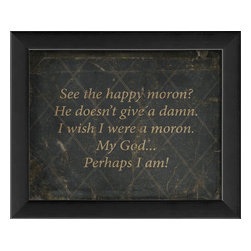 The Artwork Factory - See the happy moron Framed Artwork - Prints And Posters