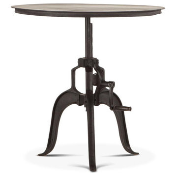 Adjustable Crank Iron Side Table, Belen Kox