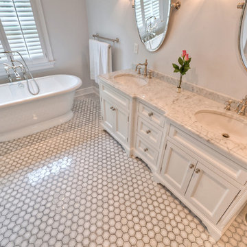 White Quartzite Bathroom Counter Top