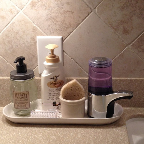 Cast Iron Scroll Soap Business Card Dish Sponge Holder Home Kitchen Bath Decor 