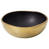 Serene Spaces Living Decorative Black & Gold Bowl, 5.5" Diameter & 2" Tall