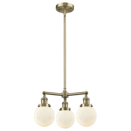 Innovations 3-LT Beacon 19" Chandelier - Antique Brass