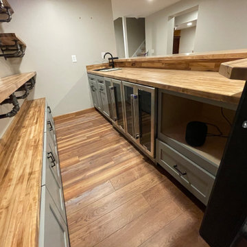 Custom Basement Bar Workstation & Storage — Gahanna, Ohio