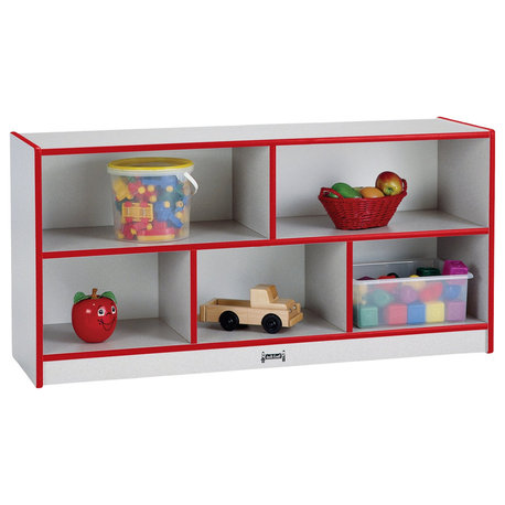 Rainbow Accents Toddler Single Mobile Storage Unit - Red