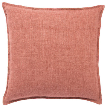 Jaipur Living Blanche Solid Red 22" Throw Pillow, Poly Fill