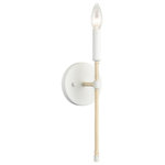 Elk Home - Breezeway 14.25'' High 1-Light Sconce White Coral - The Breezeway collection is defined by thin lines with soft curves, giving this collection a coastal casual look. Natural rattan-wrapped arms lightly contrast the white coral finish. 1 light 60 watt Candelabra - E12 base B10 bulb Not Included .