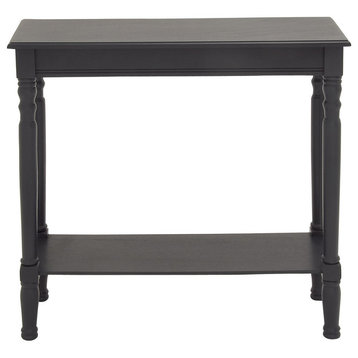Traditional Black Wood Console Table 96330