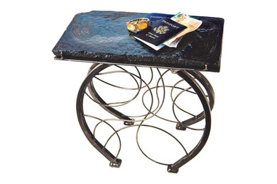Paris By Bicycle Accent Table