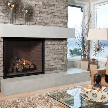 Concrete Fireplace