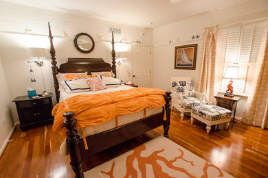 This is an example of a beach style bedroom in Cleveland.