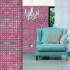 Faux Glass Tile, Pink/Gray Wallcoverings