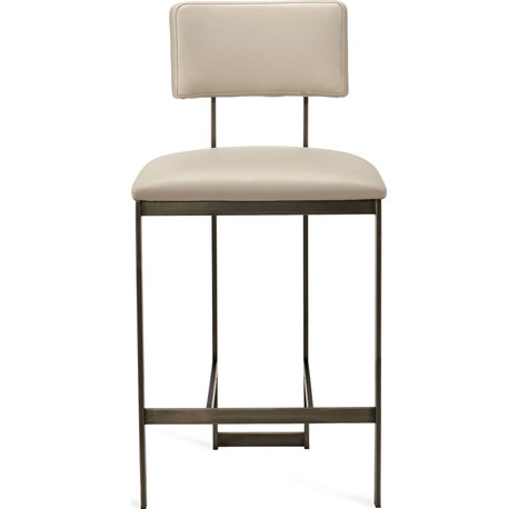 Landon Counter Stool Antique Bronze, Cream Latte