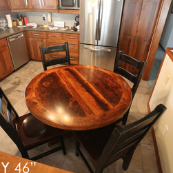 Round Reclaimed Wood Tables - Dining Tables