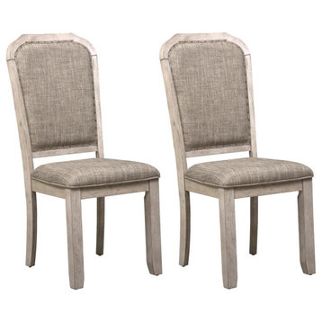 Uph Side Chair (RTA ) - Set of 2 Traditional, White