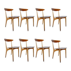 Set of Eight Danish Modern Kurt Ostervig for Brande Mobelindustri Teak Dining Ch - Dining Chairs