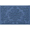 Aqua Shield 2'x3' Damask Mat, Medium Blue