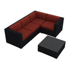 Urbana 5 Piece Sectional Set, Canvas Henna