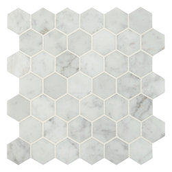 Carrara White Hexagon - Tile