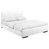 Camden Isle Hindes Twin Faux Leather White Platform Bed