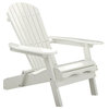 White Painted Simple Adirondack Chair