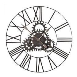 Barker and Stonehouse - Cogs Metal Clock - Relojes de pared