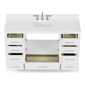 Caroline Avenue 60'' White Bathroom Vanity