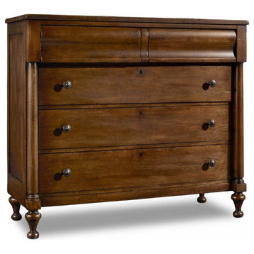 Hooker Furniture Archivist 5 Drawer Dresser in Pecan