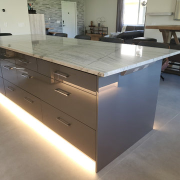 Stunning Kitchen Remodel Done in White and Gray Cabinets