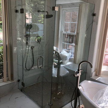 curbless shower stall