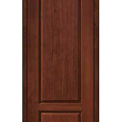Exterior Single Door 96 Fiberglass Rustic Solid - Front Doors