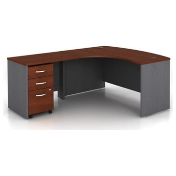 Bush Business Furniture Series C 3-Piece Left-Hand Computer Bow Desk