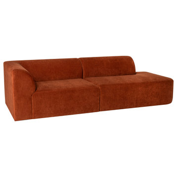 Isla Terracotta Fabric Triple Seat Sofa, Hgsc777