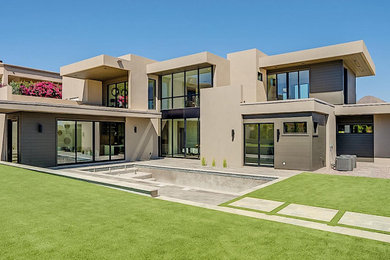 Inspiration for a rustic exterior home remodel in Phoenix