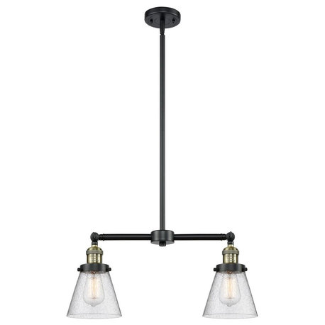 Innovations 2-LT Small Cone 22" Chandelier - Black Antique Brass