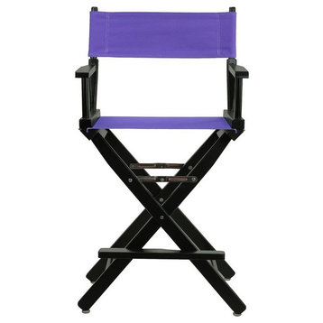 024" Director's Chair Black Frame-Purple Canvas