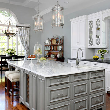 Traditional Kitchen with a Touch of Glamour