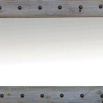 My Barnwood Frames - Rustic Mirror, Bunkhouse Barnwood Mirror With Tacks, 24"x30" - Rustic Mirrors handcrafted from natural barn wood are our specialty. We especially like this unique mirror which features a wide 3.5 inch barnwood frame face. We've added distressed nail-head tacks all the way around the outside of the wood frame, which makes this a unique-looking mirror that adds character and charm to your western rustic or primitive decor. This mirror can be hung either horizontally or vertically. Our mirrors are sold by their exterior dimensions. Due to the nature of reclaimed wood, each mirror is 100% unique. Each features unique colors, textures, knots, character, and charm. Own your own piece of American history. Hanging hardware is included. Handmade in the USA